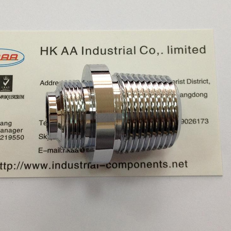Precision Nickel plated brass thread nipple connector